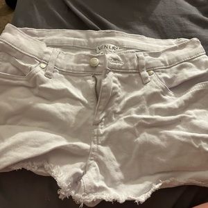 small white jean shorts